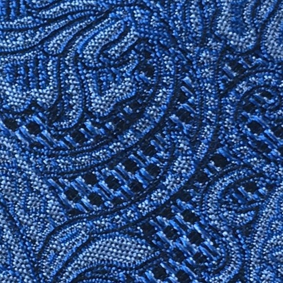 JOSEPH ABBOUD Blue Tone-on-tone Paisley Silk Tie - Picture 2 of 9